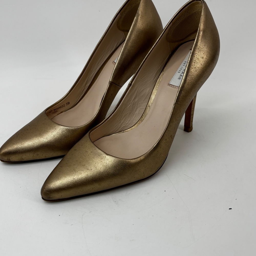 Cole Haan Grand.OS Metallic Gold Bronze Pointed Toe Pumps W00022 Size 5B